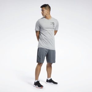 Reebok Graphic T Shirt Herren - Grau - DE 290-VSX